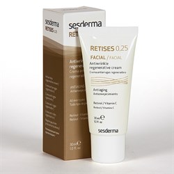 Sesderma Retises Antiwrinkle Regenerative Cream 0.25 – Крем регенерирующий против морщин с ретинолом 0.25 Ретисес, 30 мл - фото 13145
