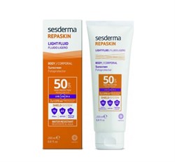 Sesderma Repaskin Light Fluid Body Sunscreen Fotoprotector SPF 50 – Флюид солнцезащитный для тела СЗФ 50 Репаскин, 200 мл - фото 15043