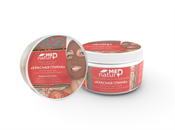 NaturMed маска для лица «Красная глина» антиоксидантная с тонизирующим действием, 250 мл 5358