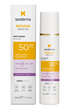 Sesderma Repaskin Urban 365 Anti-aging SPF50 – Средство солнцезащитное для лица антивозрастное Репаскин СЗФ50, 50 мл 40008214 - фото 17531