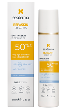 Sesderma Repaskin Urban 365 Sensitive Skin SPF50+ – Средство солнцезащитное для чувствительной кожи Репаскин СЗФ50+, 50 мл 40008224 - фото 17534