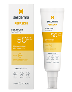 Sesderma Repaskin Silk Touch Facial Sunscreen SPF50 – Крем дневной для лица с нежностью шелка СЗФ50 Репаскин, 50 мл 40008199 - фото 17555