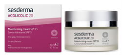 Sesderma Acglicolic 20 Facial Moisturizing Cream SPF 15 – Крем увлажняющий с гликолевой кислотой СЗФ 15 Агликолик 20, 50 мл 40000012 - фото 17633