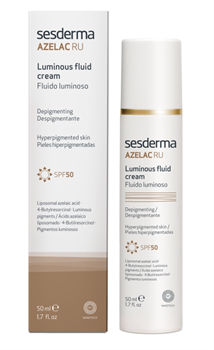 Sesderma Azelac Ru Depigmenting Luminous Fluid Cream SPF 50 – Флюид для сияния кожи депигментирующий Азелак Ру, 50 мл 40003293 - фото 17649