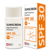 Tete Cosmeceutical Sunscreen High Protection Emulsion SPF 30 – Эмульсия солнцезащитная для всех типов кожи СЗФ 30, 50 мл